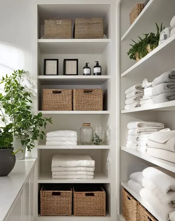 organized-linen-closet-baskets-towels-384325532.jpg